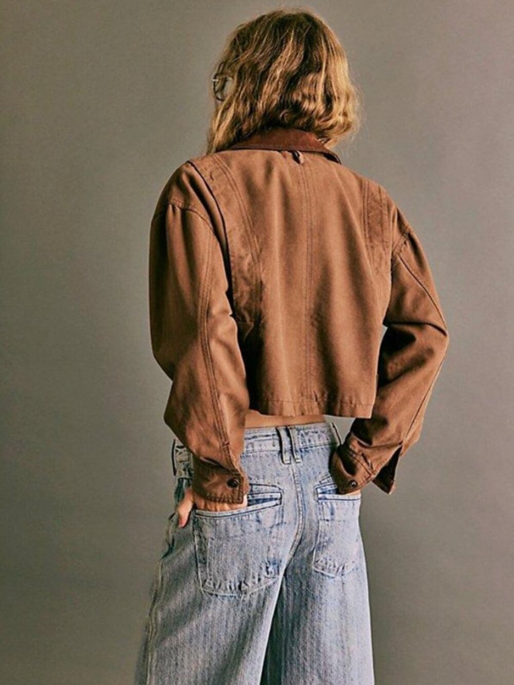 We The Free (Free People) Women's Martha Workwear Jacket In Coco - XL NWT - Picture 6 of 11